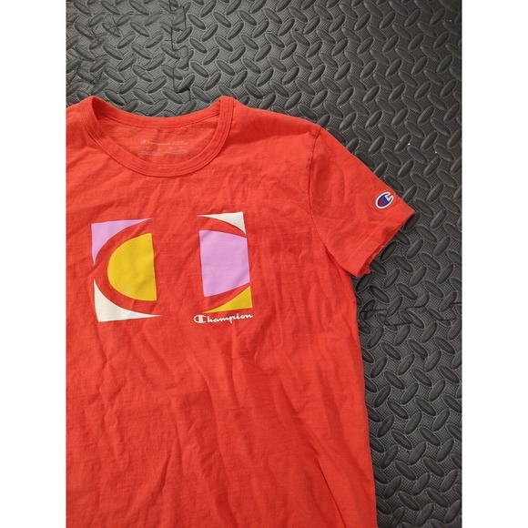 Champion Shirt Adult Small Orange Short Sleeve Active Athletic Casual Men's - Picture 4 of 12